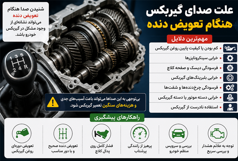 علت صدای گیربکس هنگام تعویض دنده چیست؟